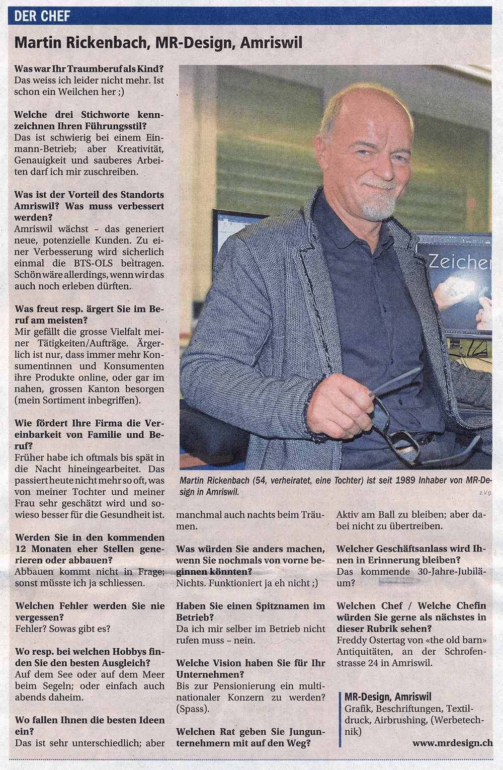 Madeleine und Martin Rickenbach, Ateliereroeffnung 1991